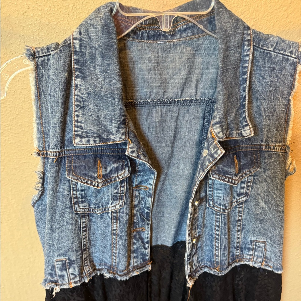 Denim & Lace vest
